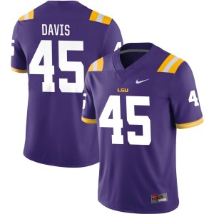 Jake Davis LSU Tigers Nike NIL Replica Football Jersey - Purple