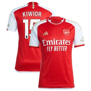 Jakub Kiwior Arsenal adidas 2023/24 Home Replica Jersey - Red