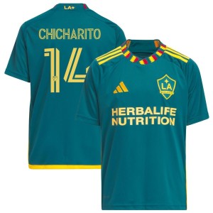 Javier Hernandez Chicharito LA Galaxy adidas Youth 2023 LA Kit Replica Jersey - Green