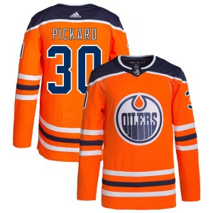 Calvin Pickard Edmonton Oilers adidas Home Authentic Pro Jersey - Orange