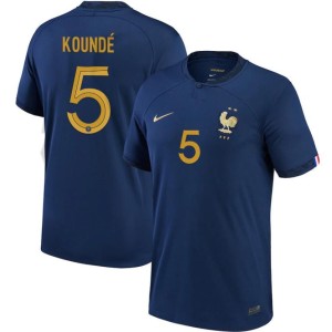 France Jules Kounde Home Jersey 2022 World Cup Kit