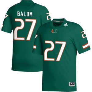 Brian Balom Miami Hurricanes adidas NIL Replica Football Jersey - Green