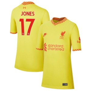 Curtis Jones Liverpool Nike Youth 2021/22 Third Breathe Stadium Jersey - Yellow