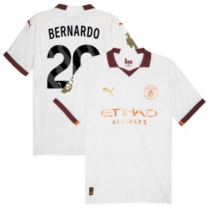 Bernardo Silva Bernardo  Manchester City Puma 2023/24 Away Authentic Jersey - White