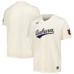 Auburn Tigers Under Armour Replica Baseball Jersey - Cream