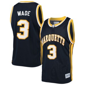 Dwyane Wade Marquette Golden Eagles Original Retro Brand Alumni Basketball Jersey - Navy