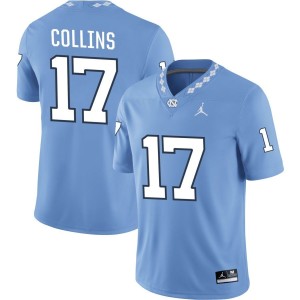 Chris Collins North Carolina Tar Heels Jordan Brand NIL Replica Football Jersey - Carolina Blue