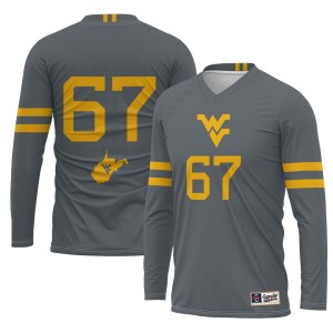 #67 West Virginia Mountaineers ProSphere Youth Women's Volleyball Jersey - Gray