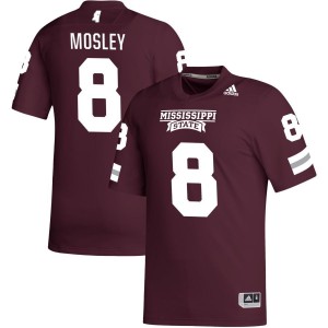 Jordan Mosley Mississippi State Bulldogs adidas NIL Replica Football Jersey - Maroon