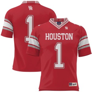 #1 Houston Cougars ProSphere Football Jersey - Red