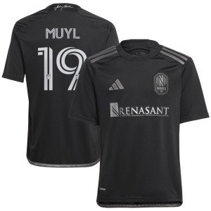 Alex Muyl Nashville SC adidas Youth 2023 Man In Black Kit Replica Jersey - Black