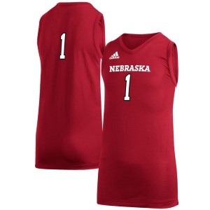 #1 Nebraska Huskers adidas Youth Game Jersey - Scarlet