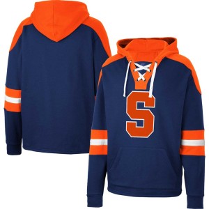 Syracuse Orange Colosseum Lace-Up 4.0 Pullover Hoodie - Navy
