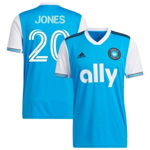 Derrick Jones Charlotte FC adidas 2022 Primary Replica Jersey - Blue