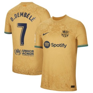 Ousmane Dembele Barcelona Nike 2022/23 Away Authentic Player Jersey - Gold