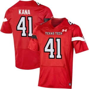 Ty Kana Texas Tech Red Raiders Under Armour NIL Replica Football Jersey - Red