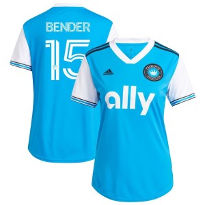 Ben Bender Charlotte FC adidas Women's 2022 Primary Replica Jersey - Blue