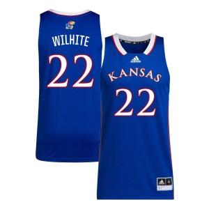 Dillon Wilhite Kansas Jayhawks adidas Unisex NIL Men's Basketball Jersey - Royal
