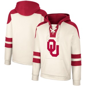Oklahoma Sooners Colosseum Lace-Up 4.0 Vintage Pullover Hoodie - Cream