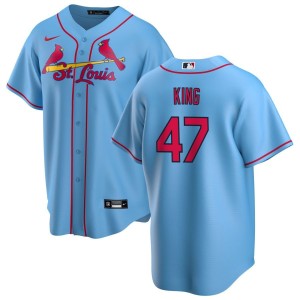 John King St. Louis Cardinals Nike Alternate Replica Jersey - Light Blue