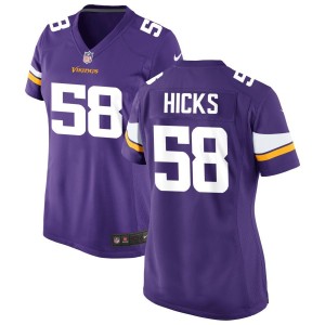 Jordan Hicks Minnesota Vikings Nike Women's Game Jersey - Purple