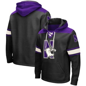 Northwestern Wildcats Colosseum 2.0 Lace-Up Pullover Hoodie - Black