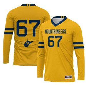 #67 West Virginia Mountaineers ProSphere Youth Women's Volleyball Jersey - Gold