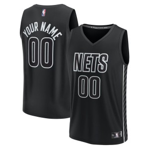 Brooklyn Nets Fanatics Branded Youth Fast Break Replica Custom Jersey - Statement Edition - Black