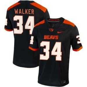 Max Walker Oregon State Beavers Nike NIL Replica Football Jersey - Black