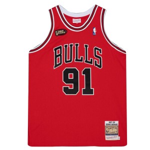 Authentic Dennis Rodman Chicago Bulls Road 1997-98 Jersey