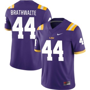 Christian Brathwaite LSU Tigers Nike NIL Replica Football Jersey - Purple