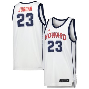 Michael Jordan Howard Bison Jordan Brand Replica Basketball Jersey - White