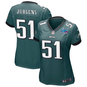 Cam Jurgens Philadelphia Eagles Nike Women's Super Bowl LVII Game Jersey - Midnight Green