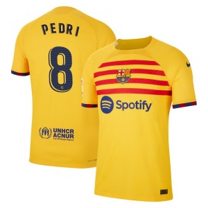 Pedri Pedri Barcelona Nike 2022/23 Fourth Vapor Match Authentic Jersey - Yellow