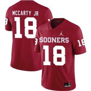 Erik McCarty Jr Oklahoma Sooners Jordan Brand NIL Replica Football Jersey - Crimson