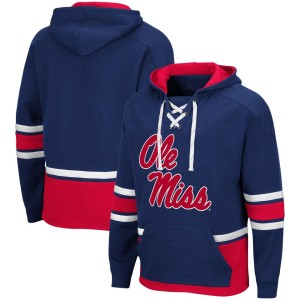 Ole Miss Rebels Colosseum Lace Up 3.0 Pullover Hoodie - Navy