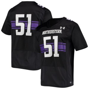 #51 Northwestern Wildcats Under Armour Premiere Football Jersey - Black