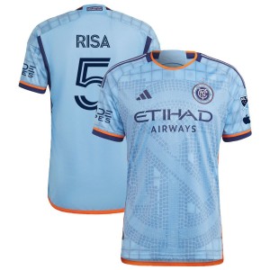 Birk Risa New York City FC adidas 2023 The Interboro Kit Authentic Jersey - Light Blue