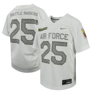 #25 Air Force Falcons Nike Youth Football Game Jersey - White