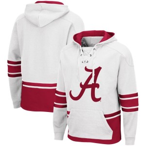 Alabama Crimson Tide Colosseum Lace Up 3.0 Pullover Hoodie - White