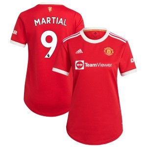 Anthony Martial Manchester United adidas Women's 2021/22 Home Replica Jersey - Red