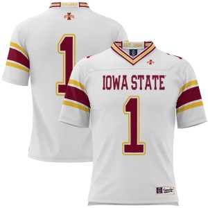 #1 Iowa State Cyclones ProSphere Youth Football Jersey - White