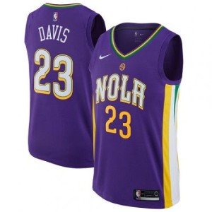 Men's New Orleans Pelicans Anthony Davis City Edition Jersey Purple