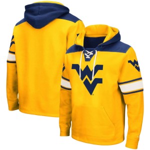 West Virginia Mountaineers Colosseum 2.0 Lace-Up Pullover Hoodie - Gold