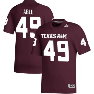 Connor Able Texas A&M Aggies adidas NIL Replica Football Jersey - Maroon