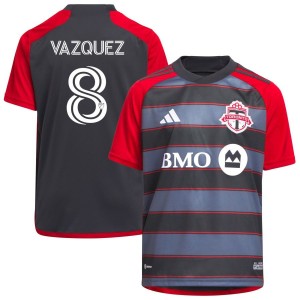 Victor Vazquez Toronto FC adidas Youth 2023 Club Kit Replica Jersey - Gray