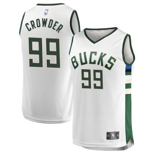 Jae Crowder  Milwaukee Bucks Fanatics Branded Unisex Fast Break Jersey - White - Association Edition