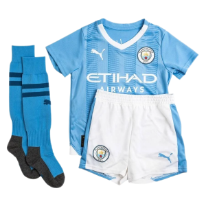 23/24 Youth Manchester City Home Jersey Kids Kit