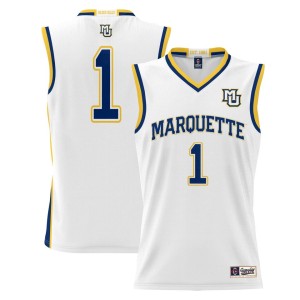 #1 Marquette Golden Eagles ProSphere Youth Basketball Jersey - White