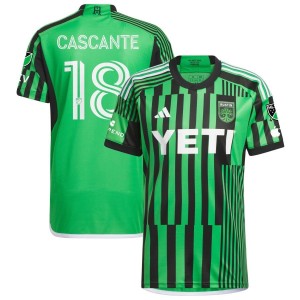 Julio Cascante Austin FC adidas 2023 Las Voces Kit Authentic Jersey - Green